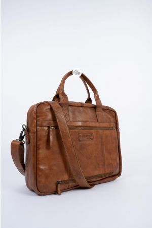 Porte documents Vintage 16’’ Cuir-Camel
