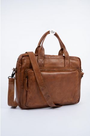 Porte documents Vintage 16’’ Cuir-Camel