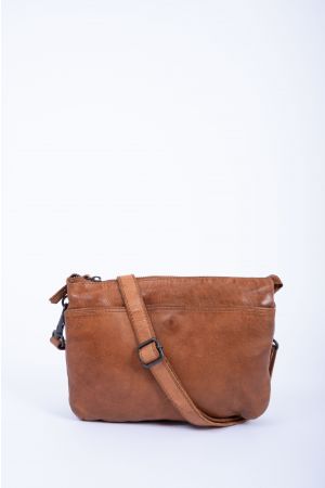 Sac besace Vintage Cuir-Camel