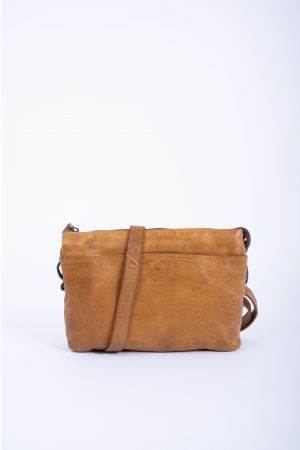Sac besace Vintage Cuir-Jaune Ocre