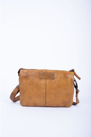 Sac besace Vintage Cuir-Jaune Ocre