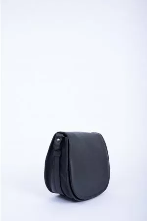 Sac bandoulière rabat Cuir-Noir