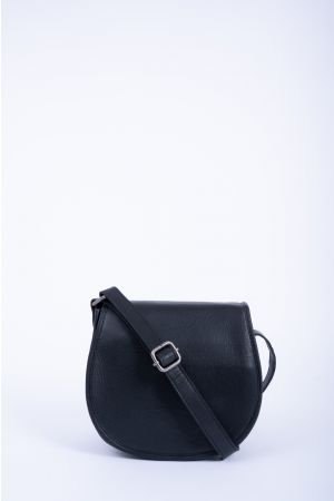 Sac bandoulière rabat Cuir-Noir