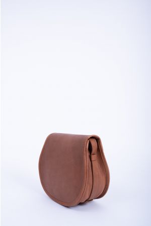 Sac bandoulière rabat Cuir-Camel
