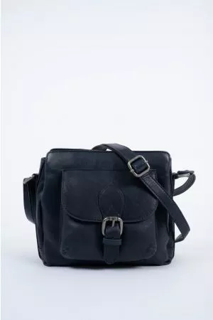 Petit Sac bandoulière Cuir-Bleu marine