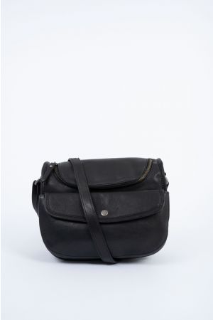 Sac bandoulière cuir-Noir