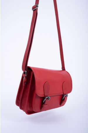 Sacoche cartable rabat cuir
