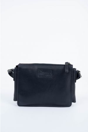 Sac plat bandoulière Vintage cuir