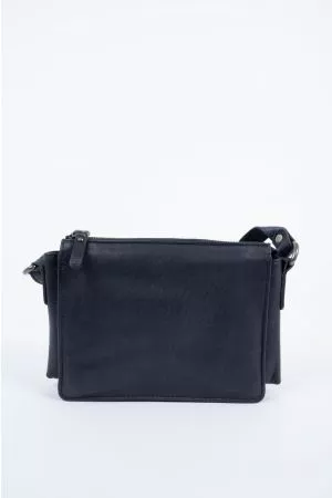 Sac plat bandoulière Vintage cuir