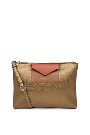 Sac Pochette double Maya vinyle + cuir