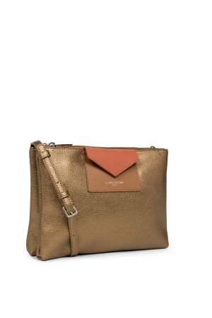 Sac Pochette double Maya vinyle + cuir