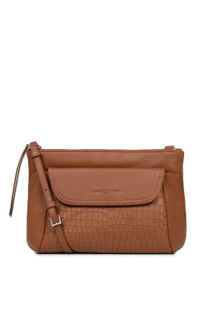 Sac Trotteur Mini Soft Vintage Cuir-Camel Croco