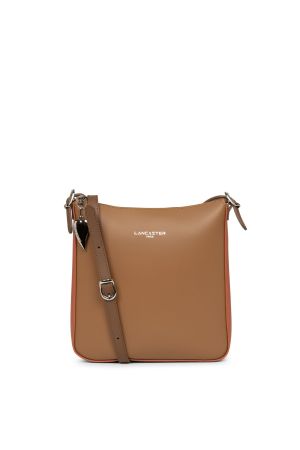 Sac Trotteur cuir Constance-Camel +  Potimarron + Vison