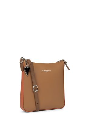 Sac Trotteur cuir Constance-Camel +  Potimarron + Vison