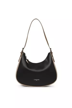 Sac besace Constance cuir-Noir + Nude + Vison