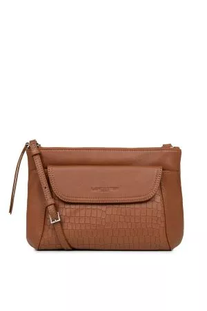 Sac Trotteur Mini Soft Vintage Cuir-Camel Croco