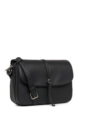 Sac bandoulière trotteur Soft Vintage cuir-Noir