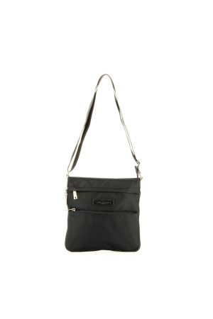 Sac bandoulière plat Basic Sport toile-Noir