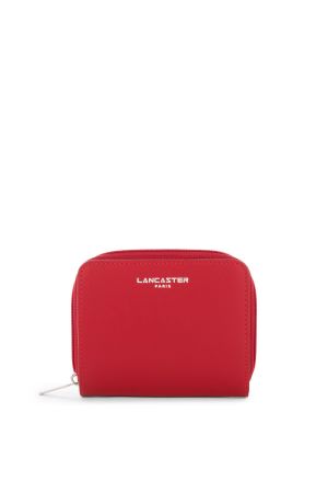 Portefeuille 3 volets Constance cuir-Rouge